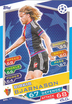 Birkir Bjarnason FC Basel 2016/17 Topps Match Attax CL #BSL14